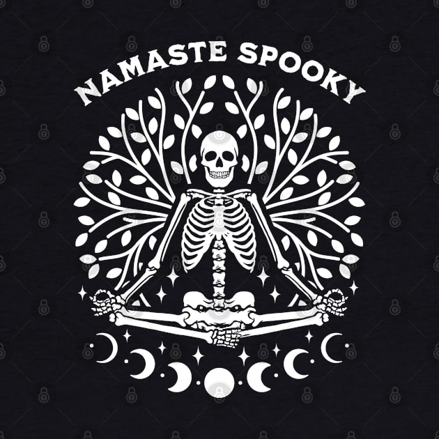 Namaste Spooky Halloween Skeleton Yoga by PUFFYP